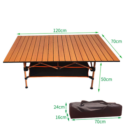 Prostokąt Camping Garden Składany stół do grillowania 120 cm Przenośny aluminiowy składany piknik